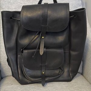 Madewell Black Leather Backpack